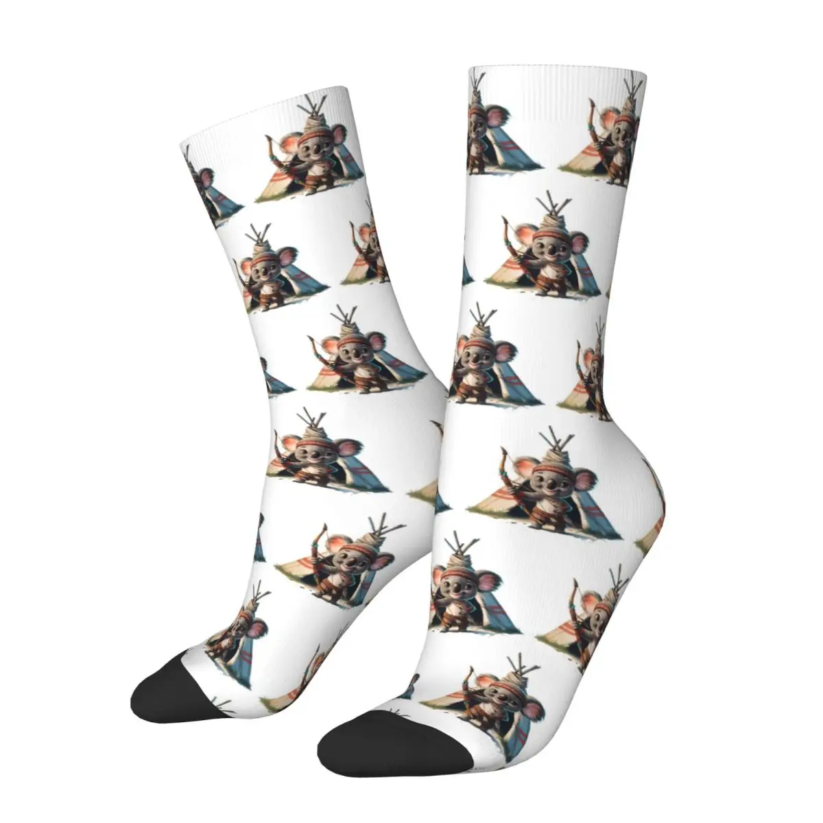 An Adorable Little Tribal Koala Of A Teepee Tent Socks Harajuku Sweat Absorbing Stockings All Season Long Socks for Man's Woman