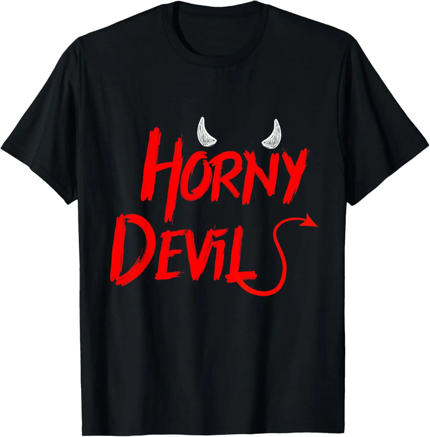 Funny Halloween Costume Horny Devil for Men and Women T-Shirt