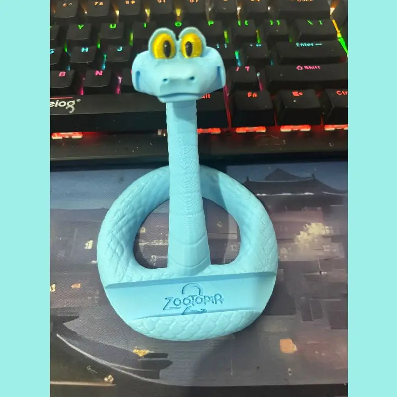 Drukowany w 3D pojemnik na popcorn Gary z Zootopia 2, podstawka pod telefon komórkowy, zabawna figurka kolekcjonerska z kreskówki o zwierzęcym mieście.