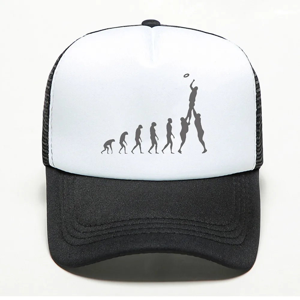 Rugby Evolution Novelty Baseball Cap Fashion adult Rugby sports caps Adjustable visor Hat mesh breathable Trucker hats