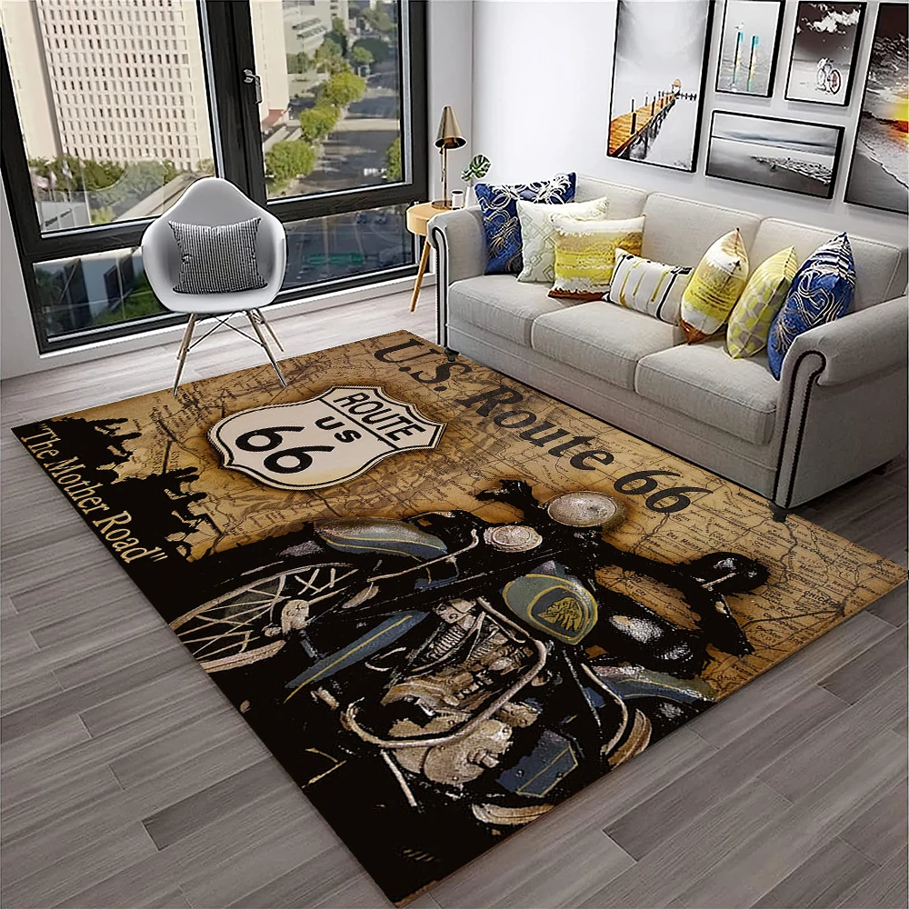 Mother Road,Historic Route 66,mãe estrada Carpet Rug for Home Living Room Bedroom Sofa Doormat Decor,Area Rug Non-slip Floor Mat