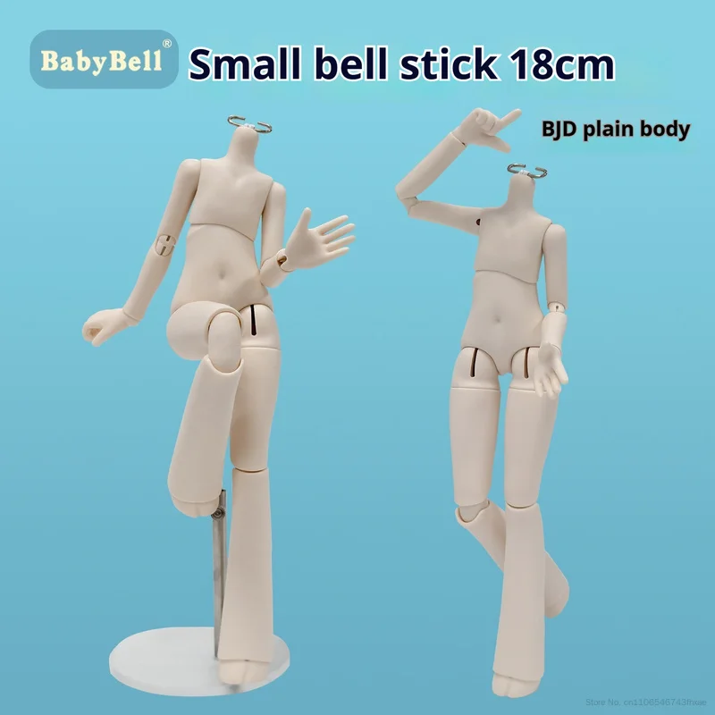 18cm BabyBell 1/8 BJD Doll Body Movable Jointed Action Figure With Replaceable Hands Feet Compatible GSC Head Shell Collectors