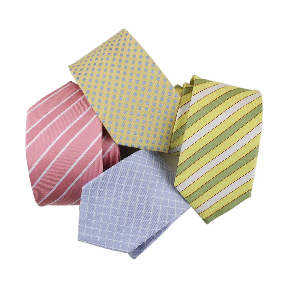 

Men's tie polyester silk color woven striped jacquard formal suit professional office tie business groom collar