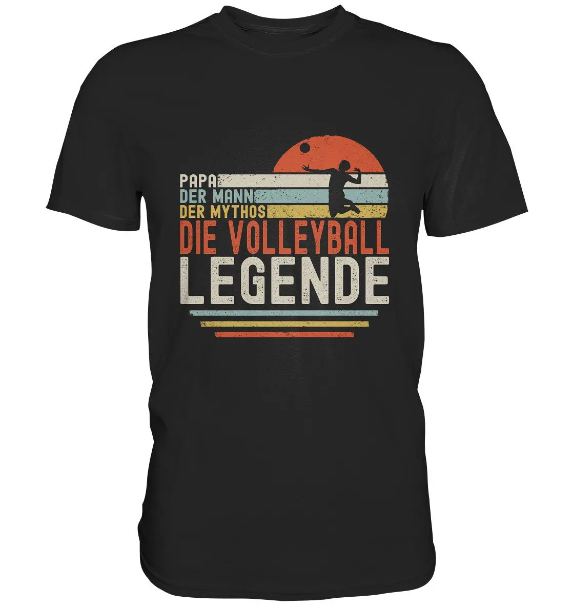 Volleyball Beach Papa Retro Man Vintage Myth Legend T Shirt