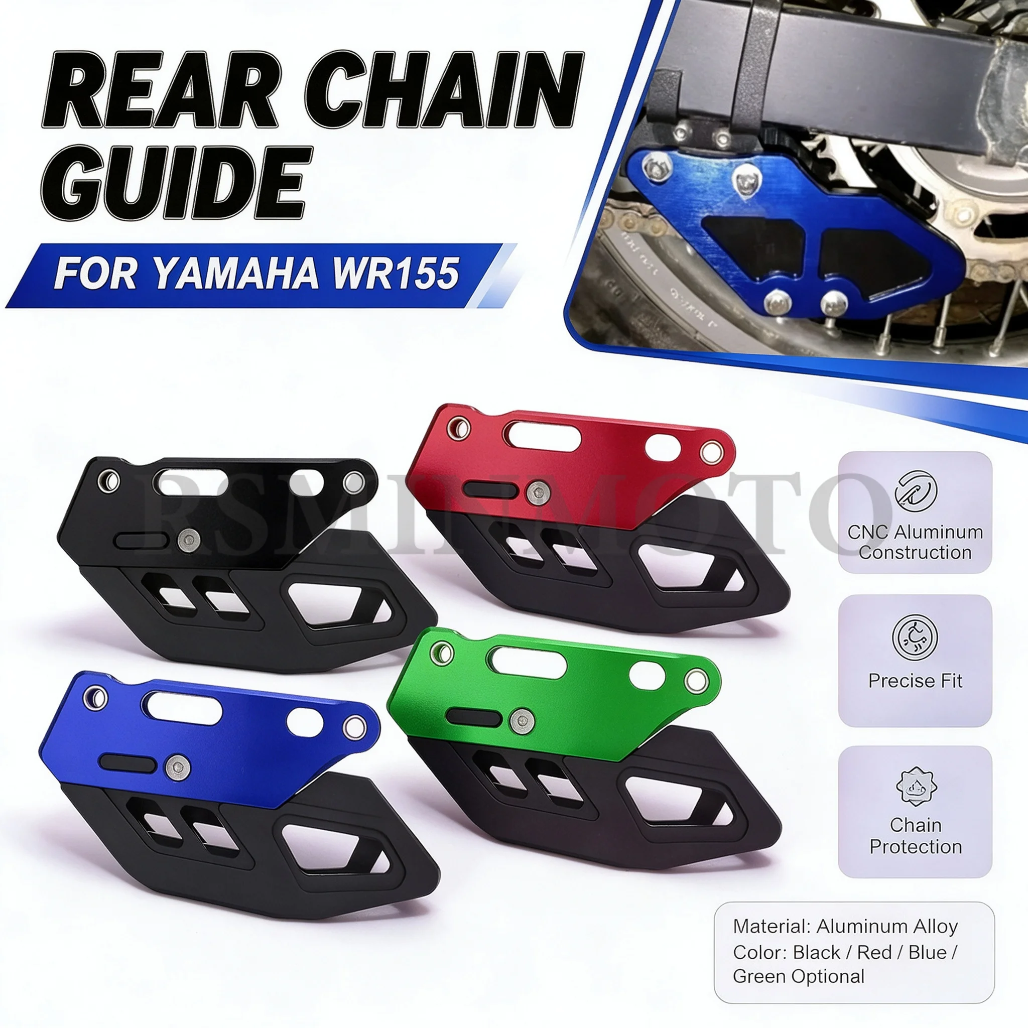 Motorcycle Chain Guide Rear Sprocket Guard Protector Cover for Yamaha WR155 WR 155
