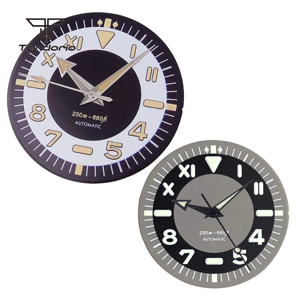 31mm tarcza zegarka w Kalifornii ustawiona na zielone, świecące akcesoria części zamienne pasujące do mechanizm automatyczny NH35 NH36 ETA2824 PT5000