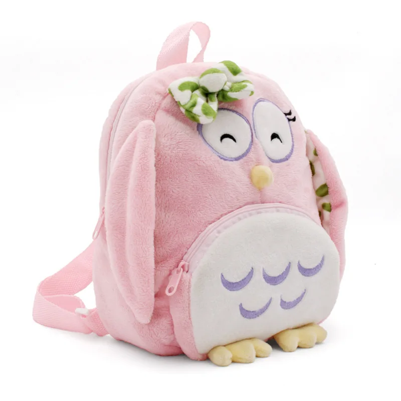 Children\'s Bag Owl Plush Bag Lion Cartoon Cute Bag Backpack Kindergarten Bag Easy To Carry Bag Birthday Gift  Kindergarten