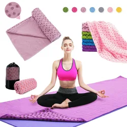 Não Slip Hot Yoga Toalha Pilates Mat Yoga Cobertor Suor Absorvente Portátil Fitness Meditação Mat Sports Workout Travel Blanket