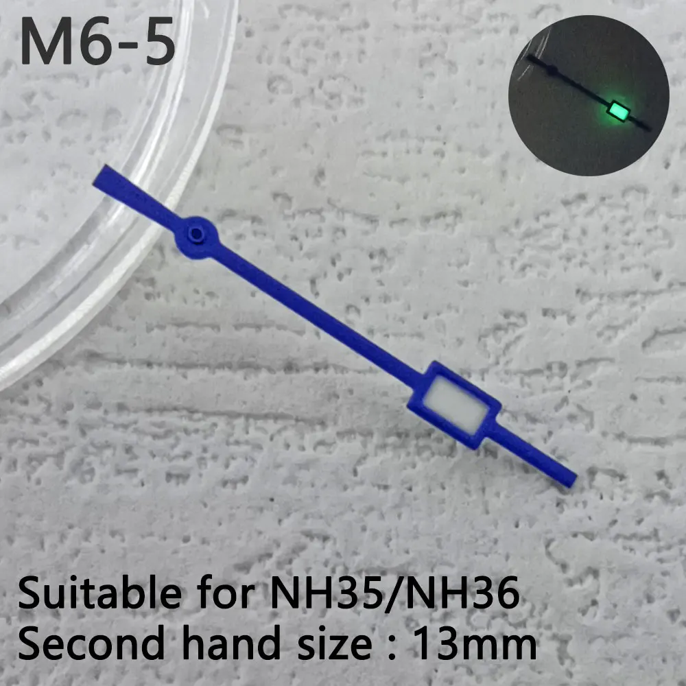 13 مللي متر ساعة الأيدي nh h 35 nh36 الأيدي الأخضر مضيئة بوانت ساعة اكسسوارات استبدال أجزاء ساعة مؤشر حركة اليد الثانية