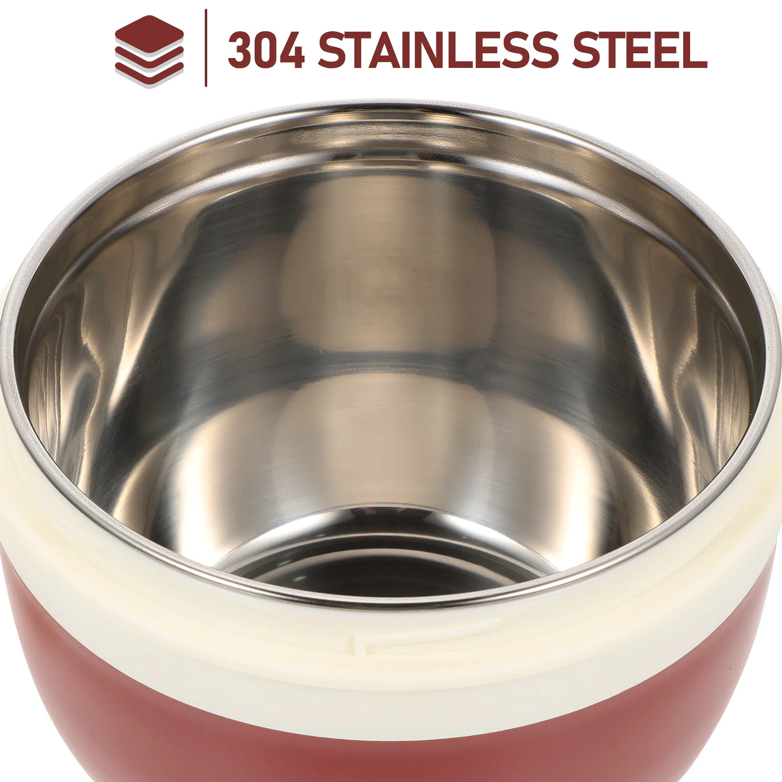 

1Set Stainless Steel Ramen Bowl Handle Design Heat Insulation Lunch Supply Compact Reusable Household Bento Container Portable