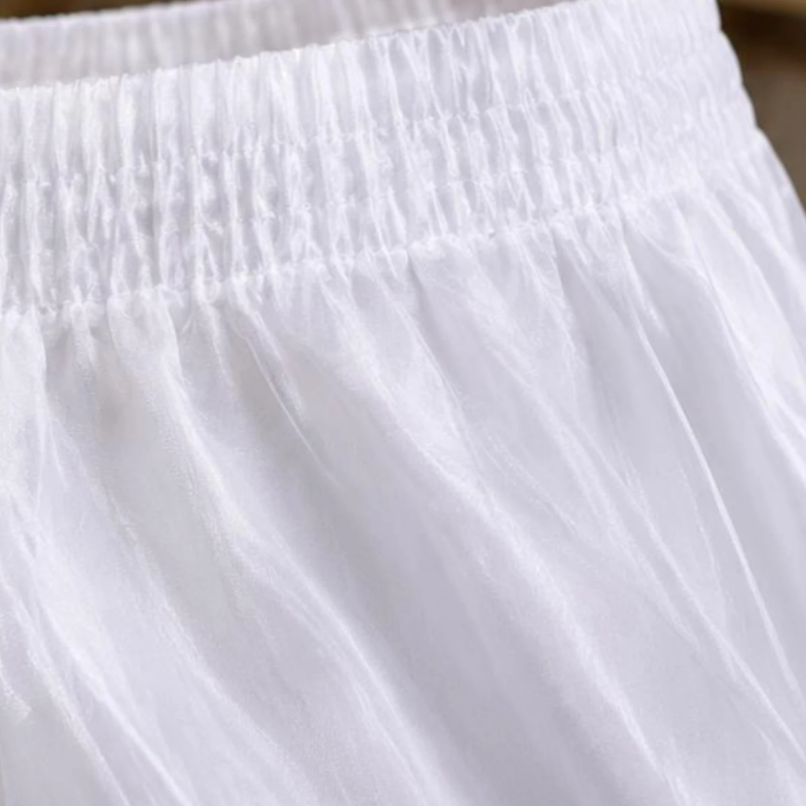 Wedding Dress Petticoat Layered Ruffles Bridal Underskirt Train Petticoat Flared Skirt Crinoline Underskirt Gathered for Brides