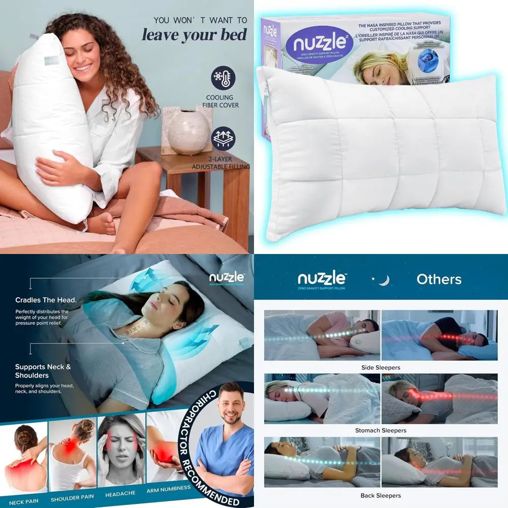 

Регулируемая подушка Queen-size для сна на боку - Роскошная подушка для кровати с регулируемой высотой