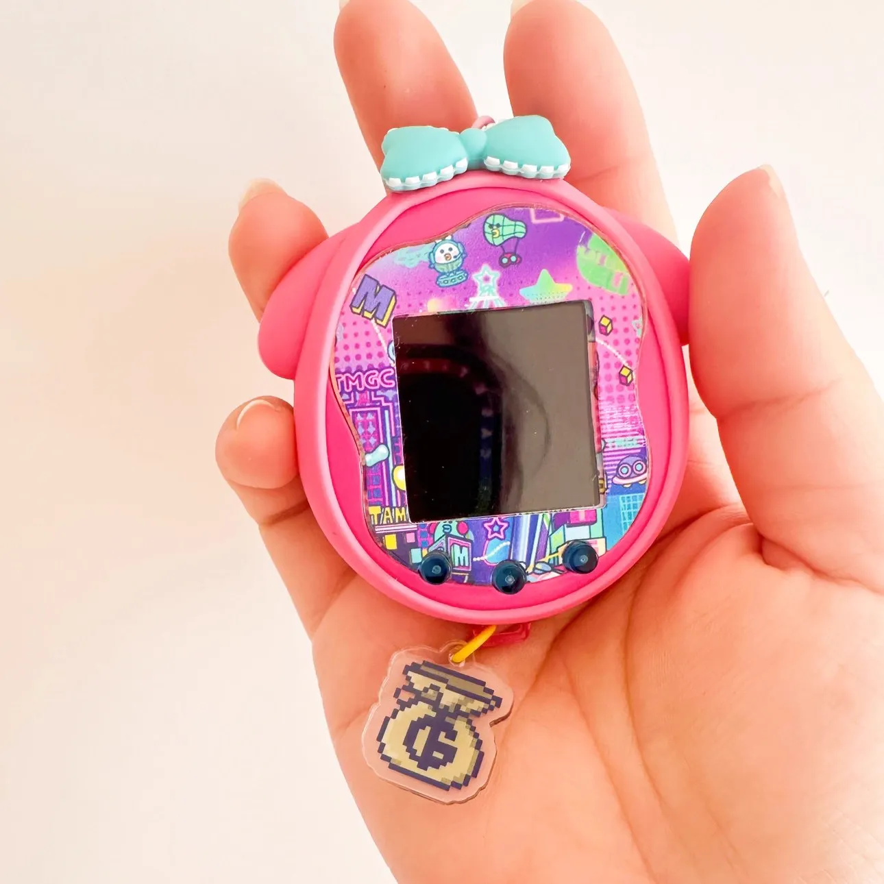 Kawaii Tamagotchi الاكريليك الغبار التوصيل الهاتف نوع-C Tamagotchi Uni قلادة قلادة 4u Pix يلتقي قلادة الملحقات