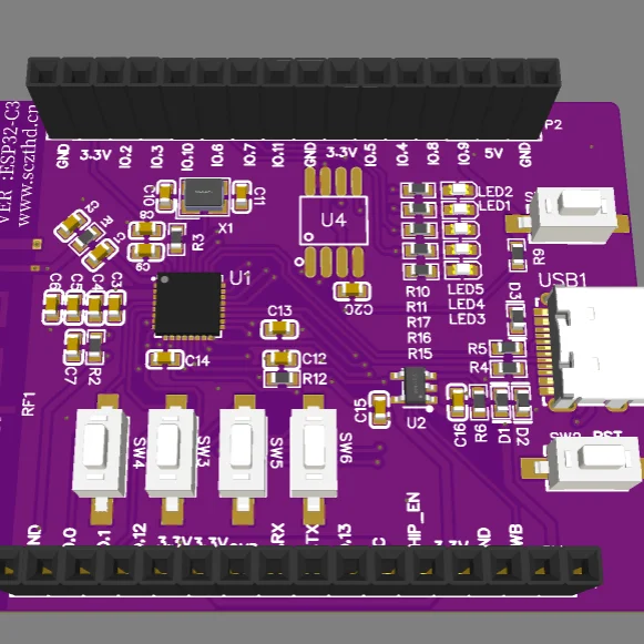 ESP32-C3 Core Board, Leitura e Codificação, Código Rápido, ESP32 Development Board