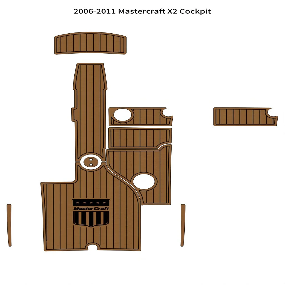 

Cockpit Pad Boat EVA Foam Faux Teak Deck Floor Mat For 2006-2011 Mastercraft X2