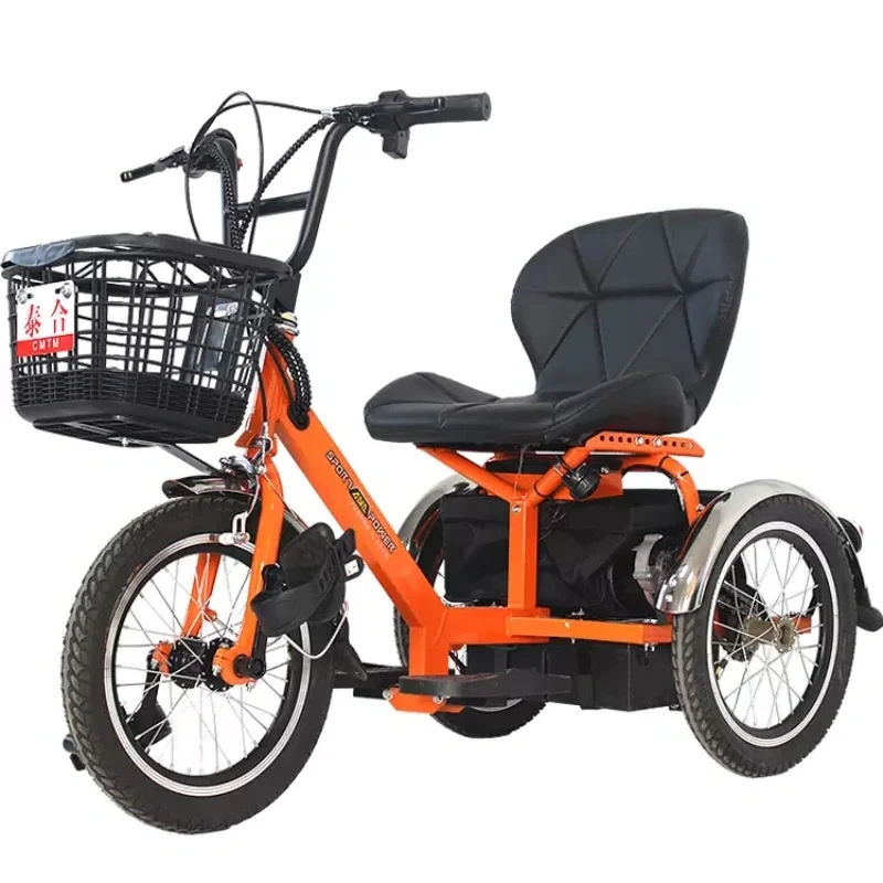 24V 250W 3 Wheel Mobility Scooters for Seniors Mini Lightweight Family Electric Bicycle Big Gomfortable Seat with Cargo Basket