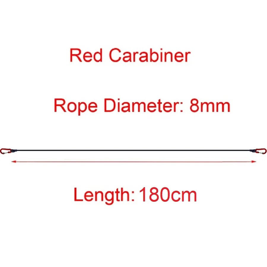 30–210 cm 8 mm Verpackungsseile für den Außenbereich, elastische Bungee-Seile mit roten Haken, dehnbar, leicht, für Fahrräder, Autogepäck, Dachträgergurt
