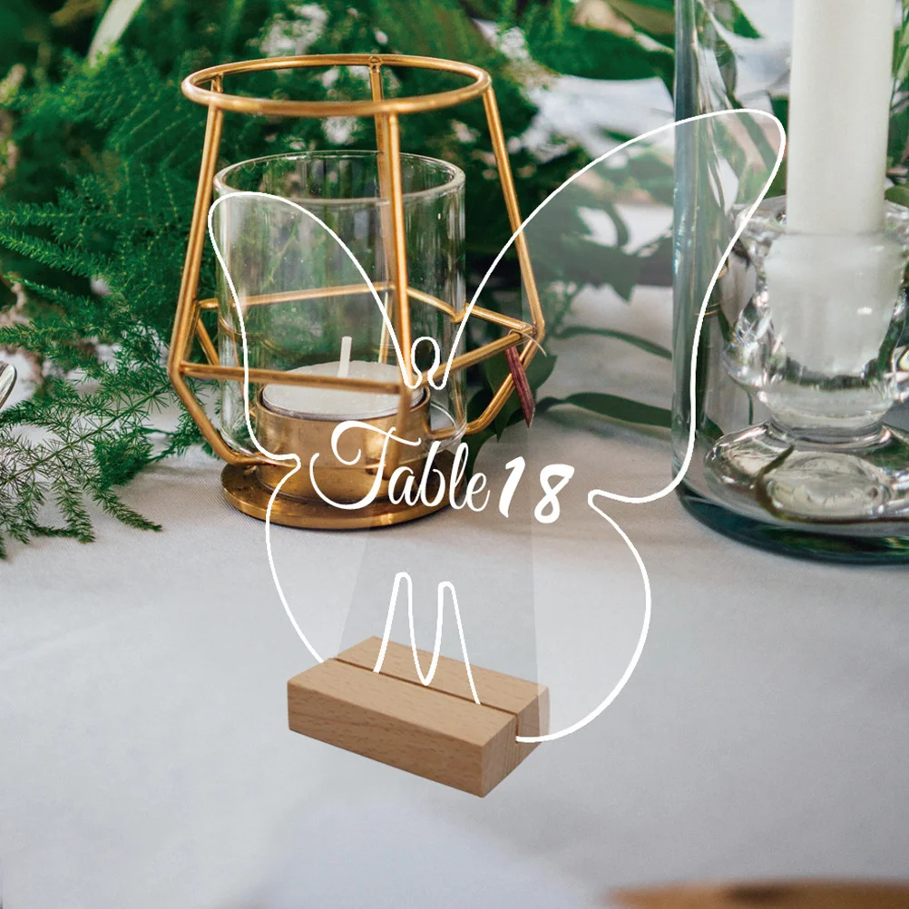 

12Pcs Acrylic Butterfly Table Sign Holders Blank Seating Cards for Wedding Reception Party Restaurant Banquet Decoration