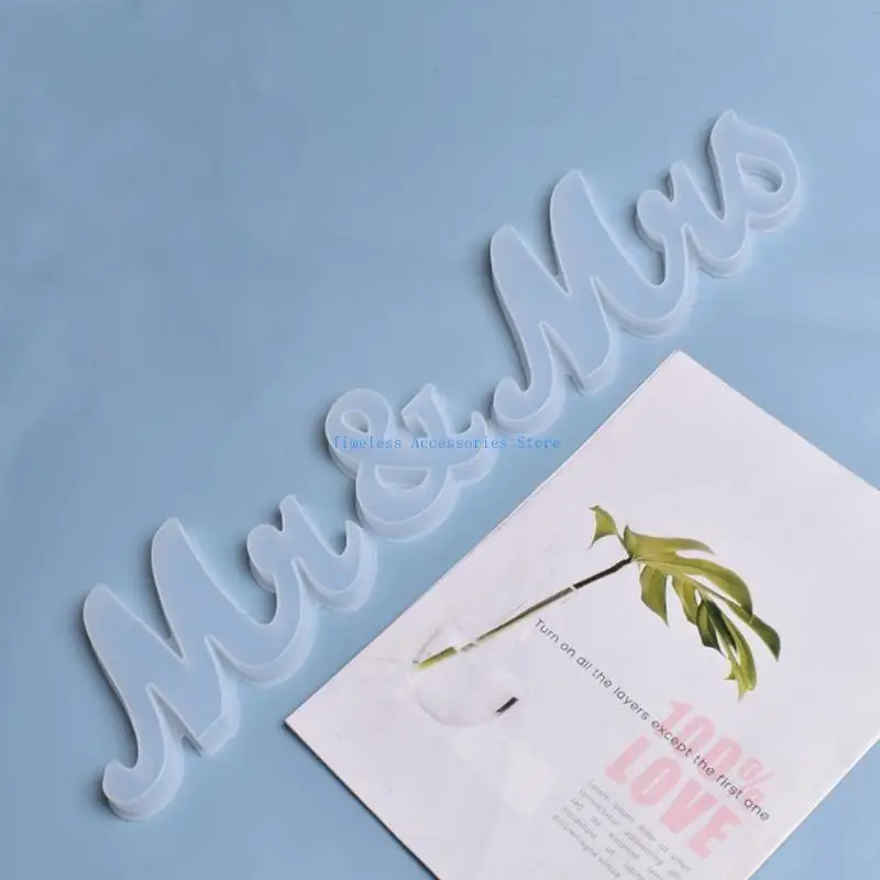 

97QE MR&MRS Words Listed Casting Silicone Mould DIY Crafts Hanging Pendant Making Tools Crystal Epoxy Resin Mold