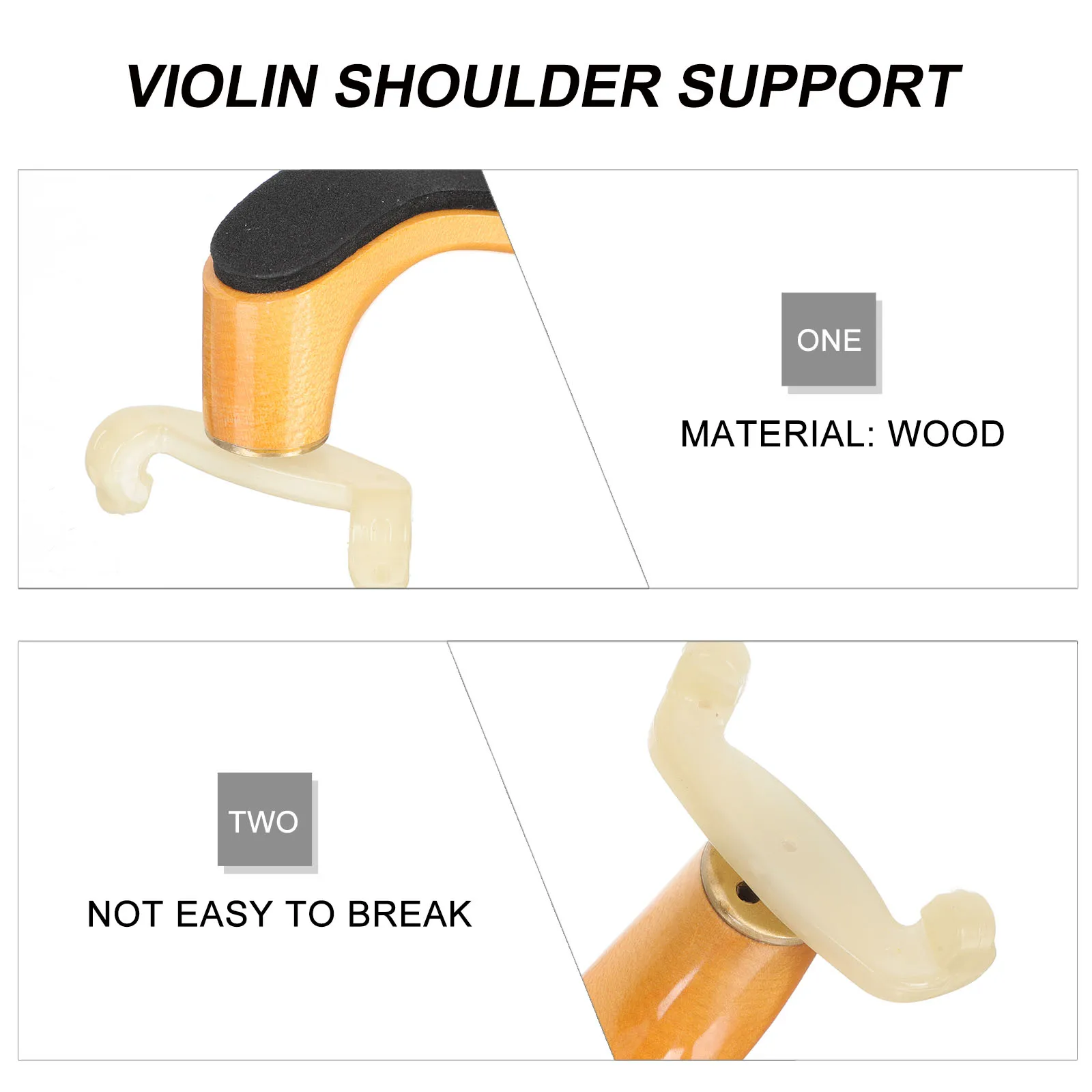 

Violin Shoulder Support Durable Lightweight Comfortable Simple Design Violin Playing Accessory Portable Professional Replacement