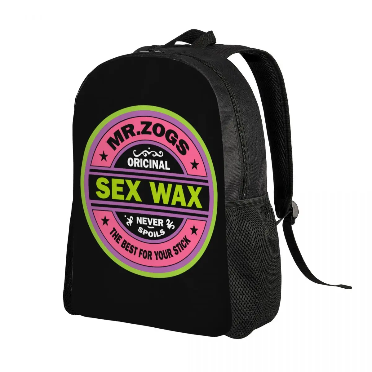 Customized Mr Zogs Surfing Sex Wax Backpacks Men Women Basic Bookbag for School College Bags