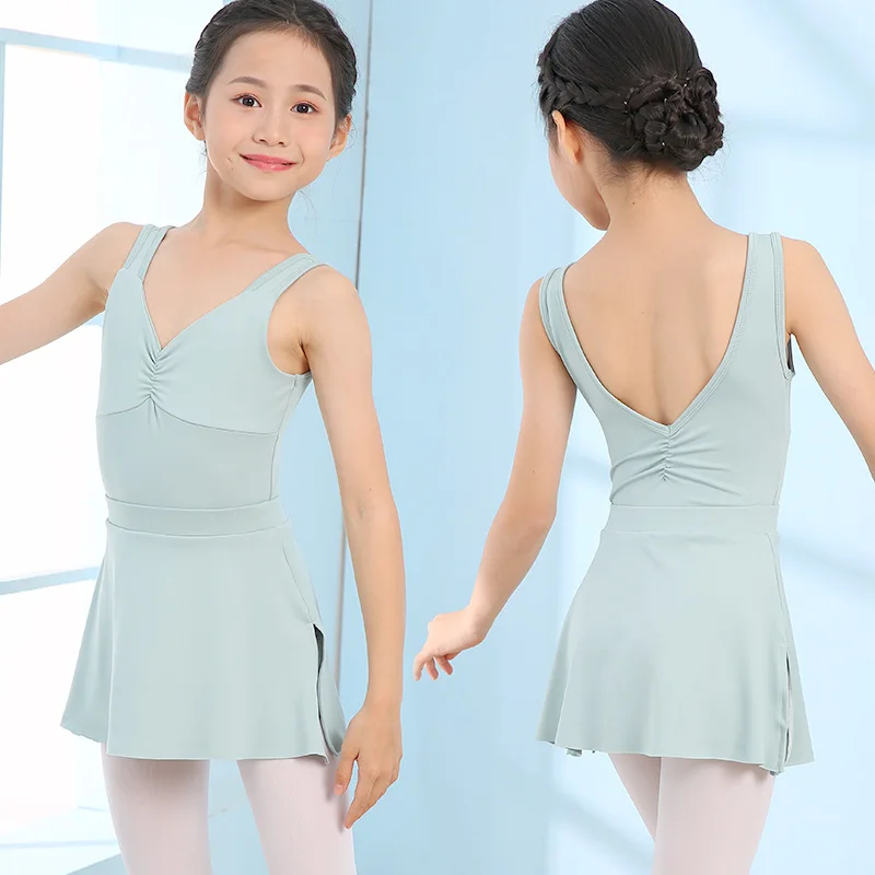 

Ballet Dance Leotard Wide Strap One-Piece Set Spring Summer Training Exam Outfit Dancewear for Stage Show Studio Practice Suit