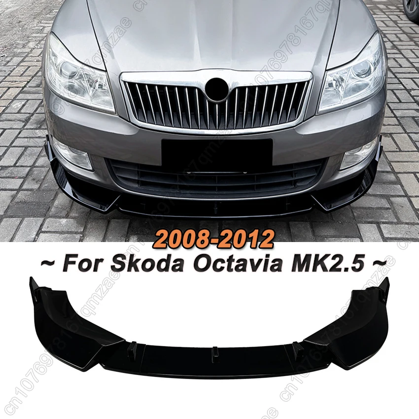 

Подходит для Skoda Octavia MK2.5 2008-2012: Передний сплиттер-спойлер, глянцевый черный диффузор бампера из ABS, внешние аксессуары для тюнинга.