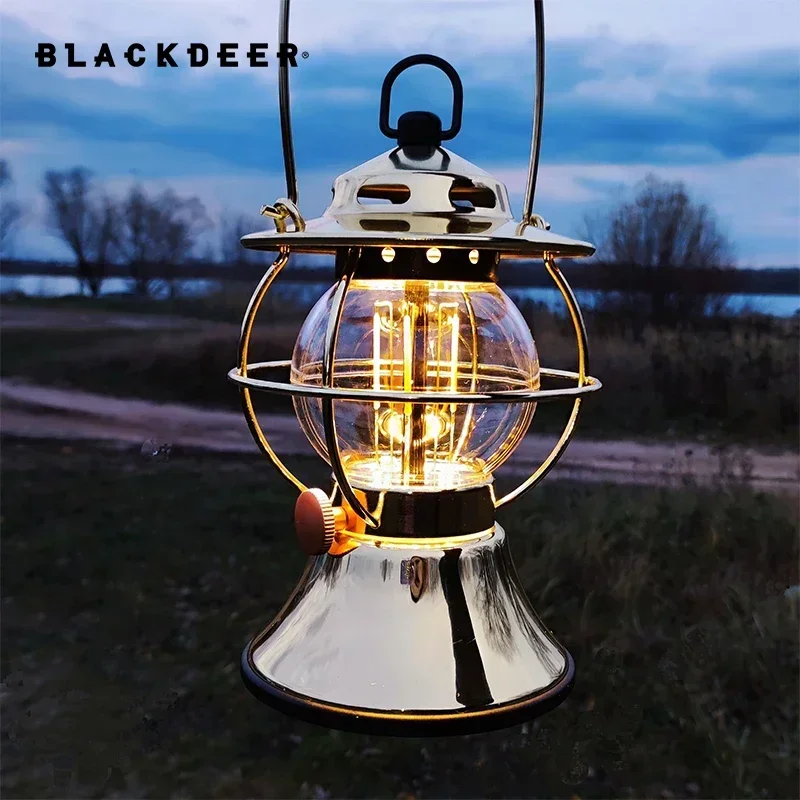 

BLACKDEER LED Outdoor Camping Lantern Rechargeable Tent Light Adjust Light Modes 200h Runtime 5200mAh Power Bank USB Warm Lamp