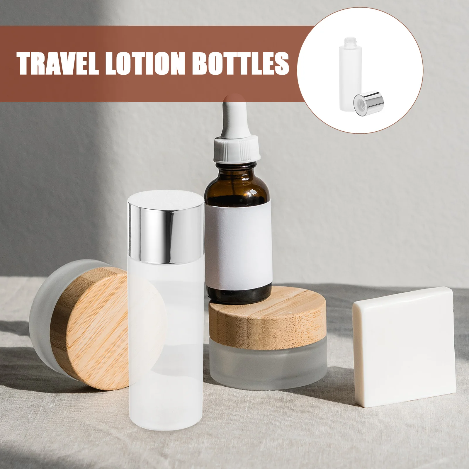 3 個 120 ミリリットル詰め替え可能漏れ防止トラベルローションボトルメイクアップシャンプー用サブパッケージング空容器サンプルボトル