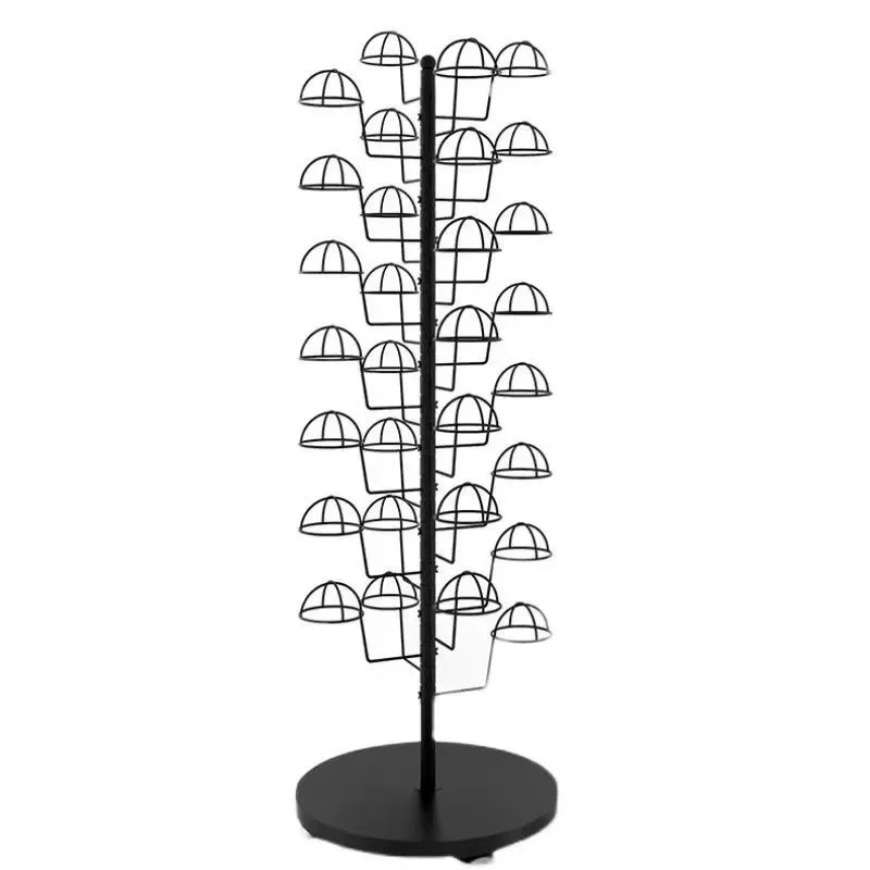 Hat display rack wrought iron, floor-to-ceiling hat storage multi-layer shelf for older children