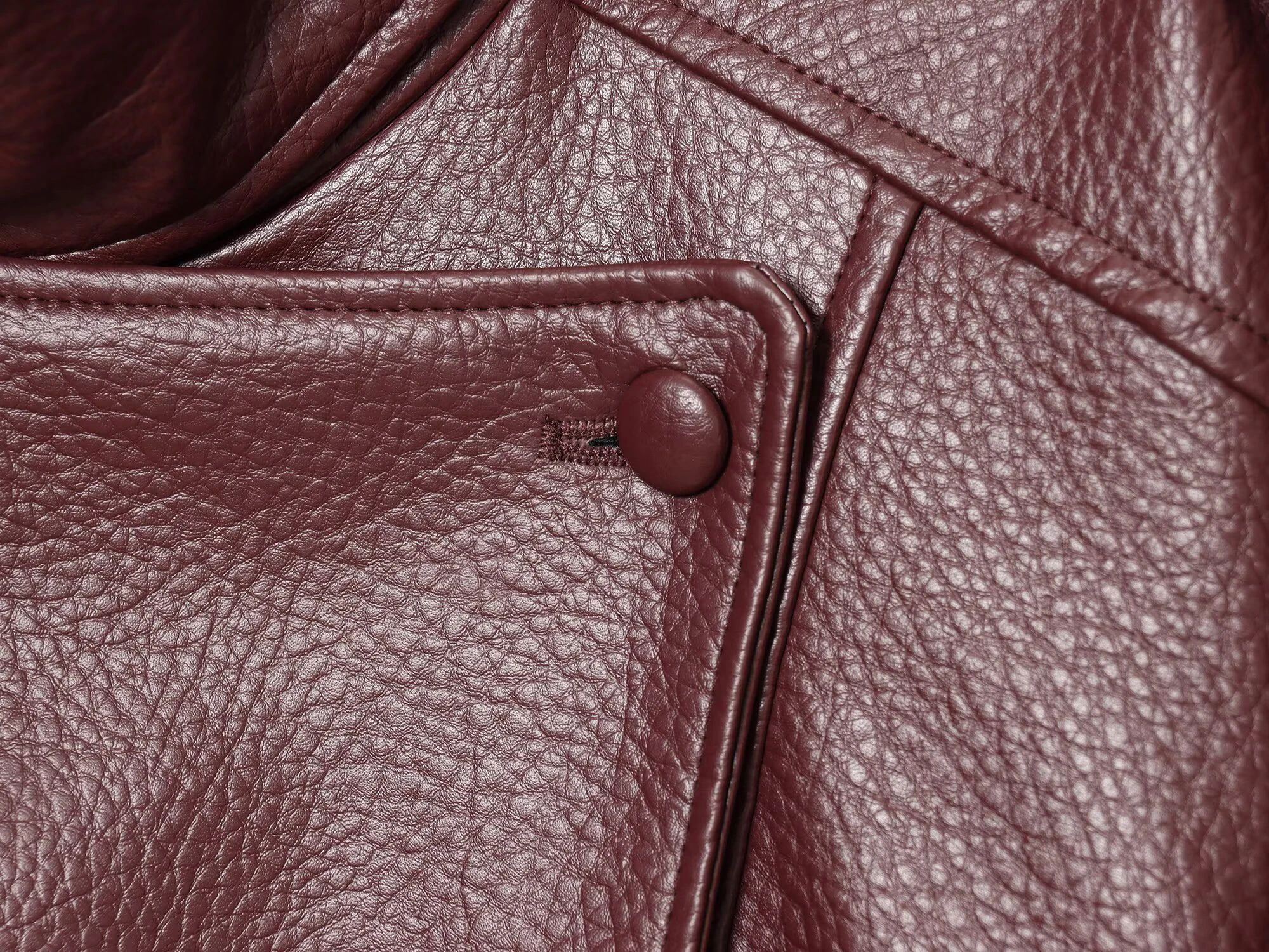 European and American style 2025 winter new women's clothing loose design feeling lychee pattern leather jacket jacket