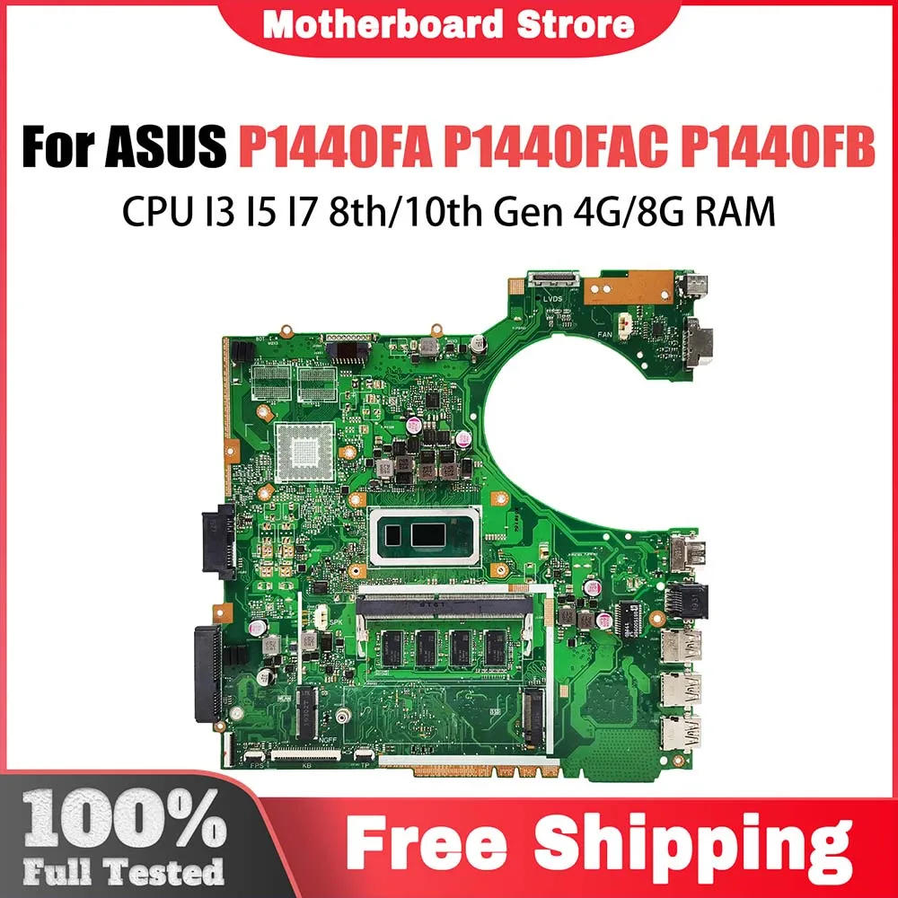 P1440F Notebook Mainboard For ASUS PRO P1440FB B1440FA P1440FA Laptop Motherboard CPU I3 I5 I7 8th Gen 4G/8G RAM 920MX DDR4