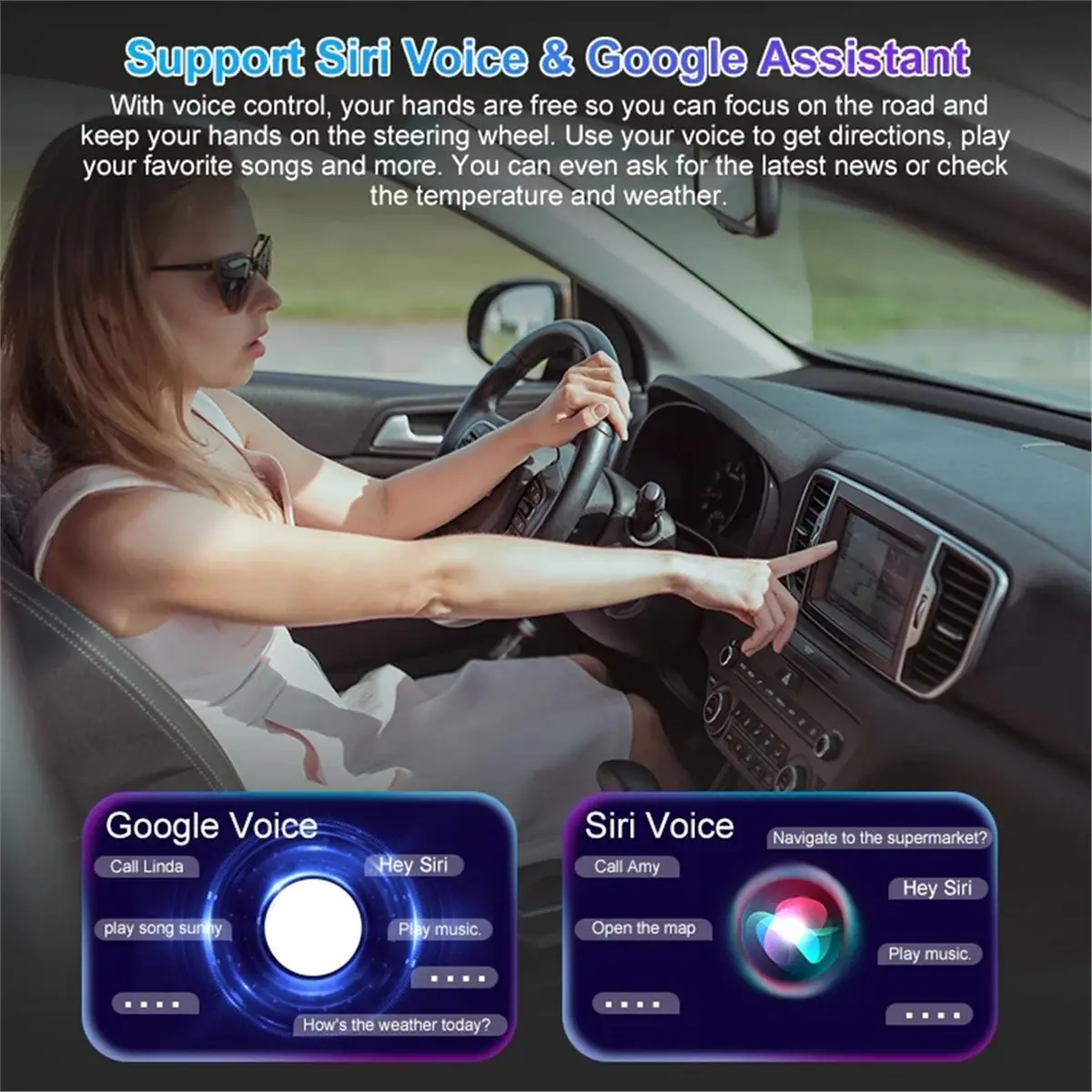 Nices 4+64GB Android 14 Wireless CarPlay AI Box Smart Plug , Play 5-in-1 Android Auto HDMI-Compatible Car TV Box
