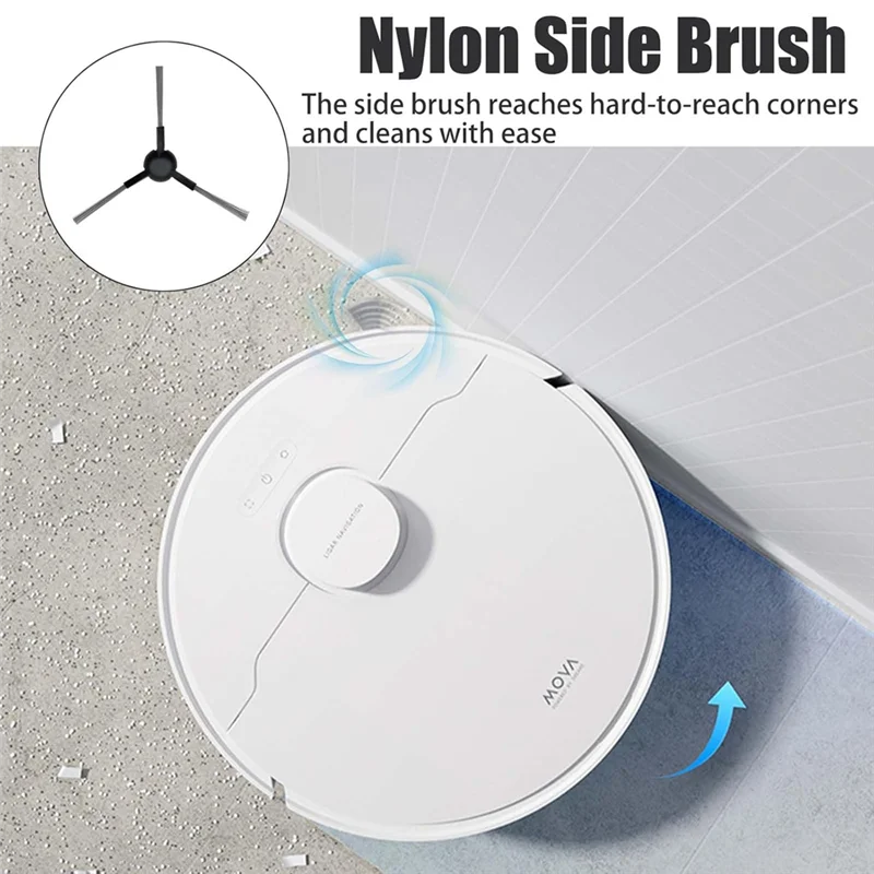 19PCS Vacuum Cleaner Accessories Main Side Brushes Mop Pads Filters Dust Bags For Dreame Mova S20 Ultra/RLM71CE-A76Z