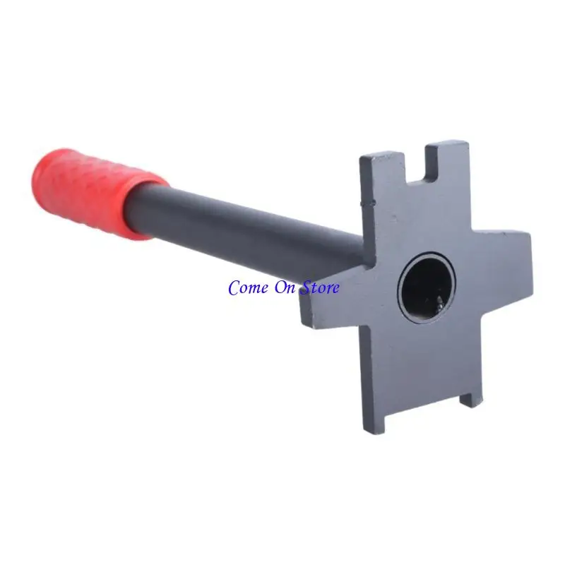 Llave apertura tanques aceite manuales M6CF para tapa barriles plástico 200L, herramienta mano sólida con 45#