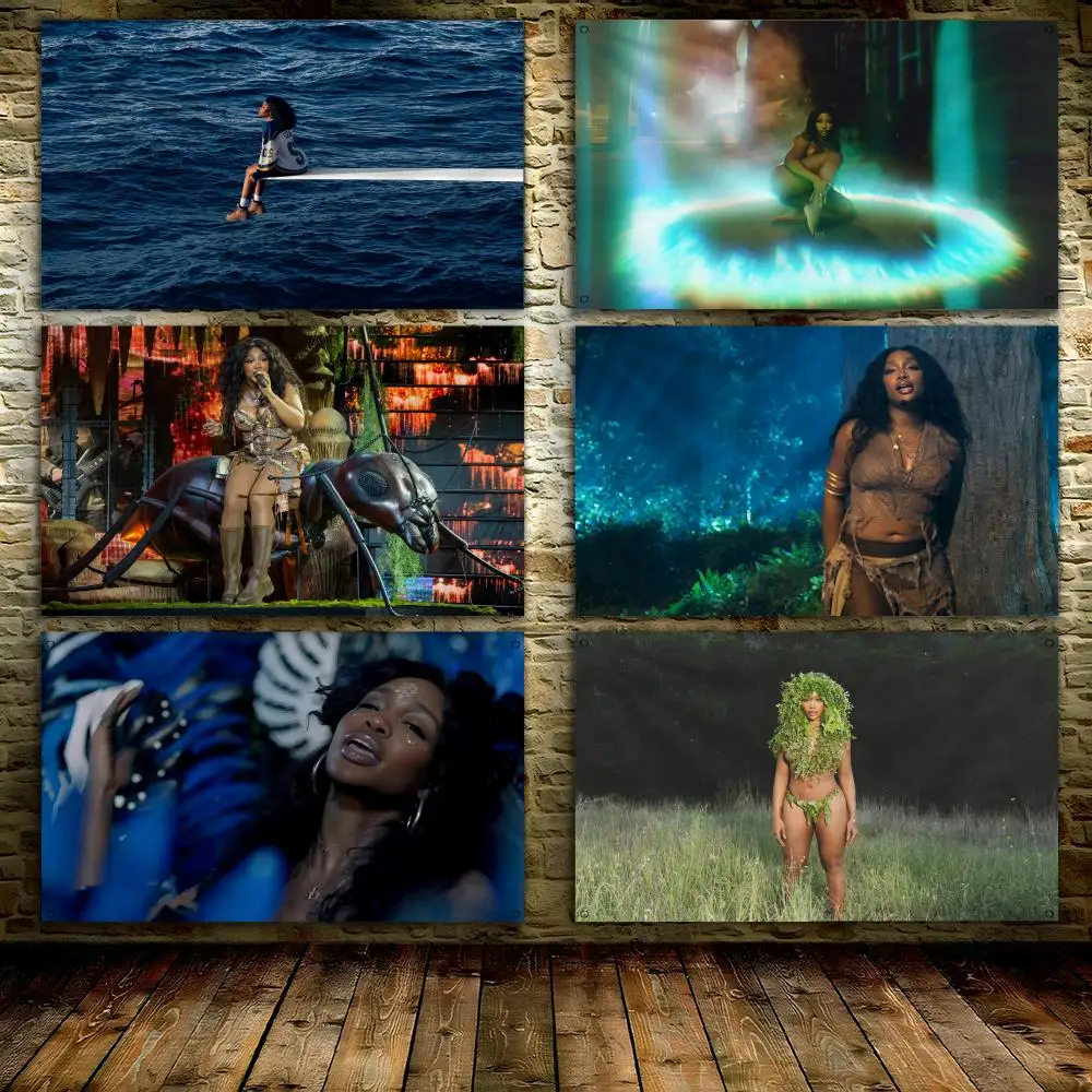 

SOS L-Lana SZA Ctrl Snooze Soul Flags 3x5 Ft custom Banner for Garage Door room decor Wall Out Decoration With Metal buckle