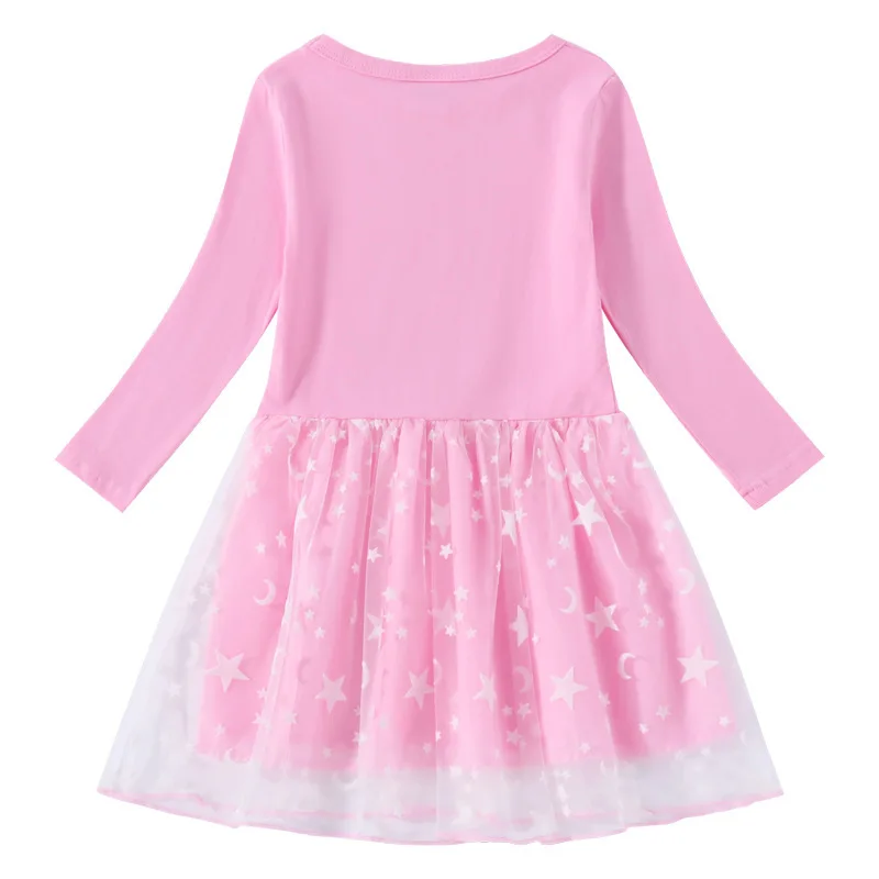 Animation Peripheral Long Sleeved Princess Dress Cute Star Long Sleeved Dress Bluey Pure Cotton Children\'S Clothing Girl Gift