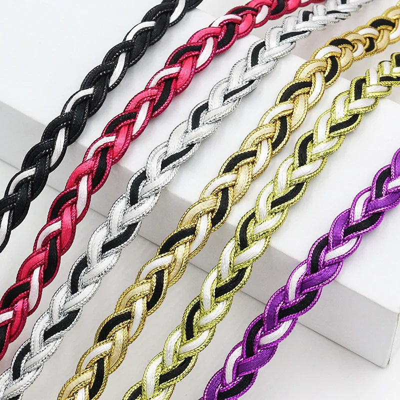 5yards 1.2cm gold and silver centipede lace three-color small fragrant herringbone braid webbing bag hat handbag decoration