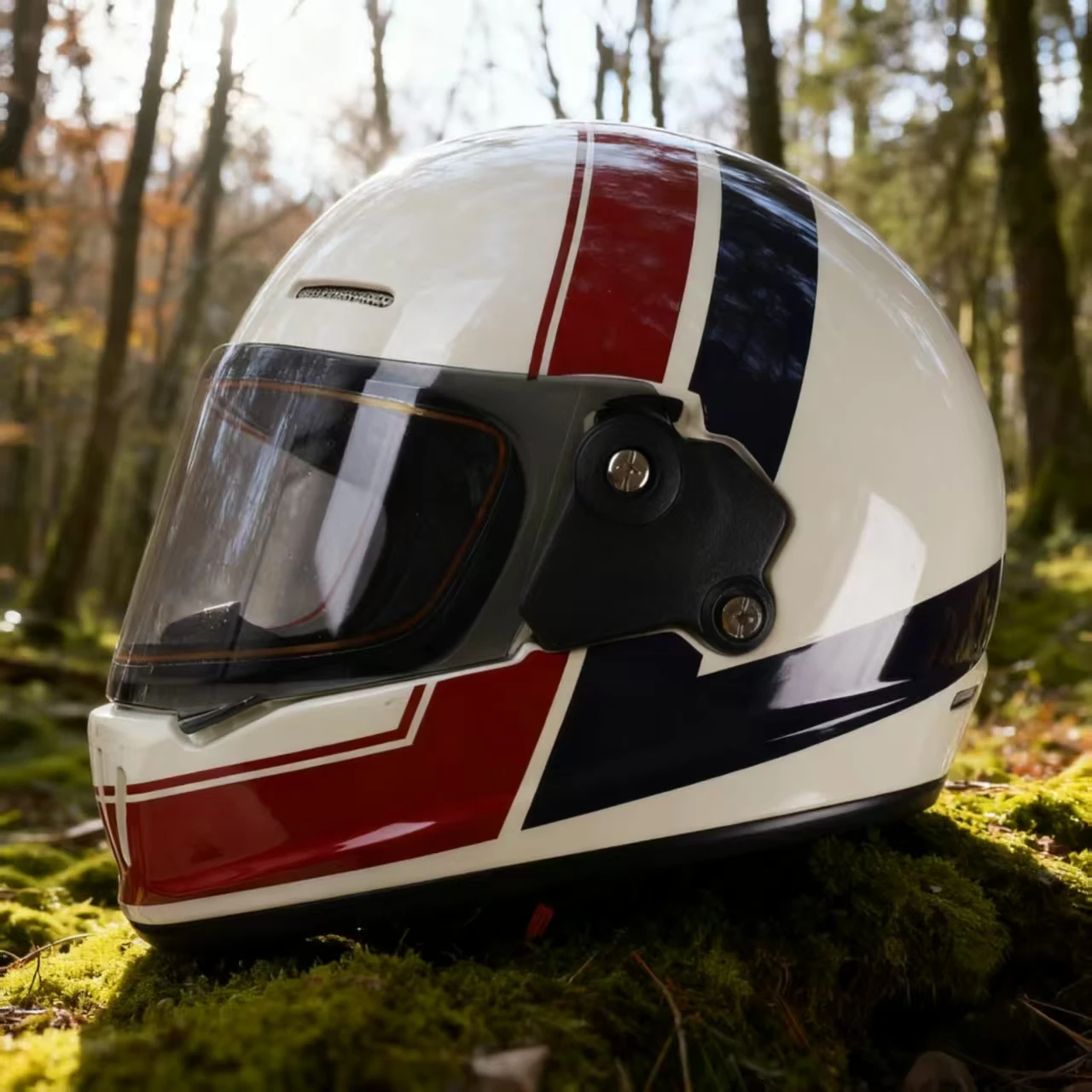 

Ретро классический мотоциклетный шлем в минималистском стиле, полный шлем, мужчины и женщины могут носить полный шлем на весь год