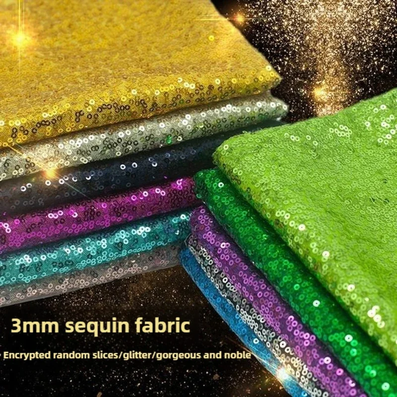 3MM Encryption Messy Sequin Fabric Bead Sequin Stage Costume Performance Entertainment Tablecloth Stage Scene Decoration Fabric