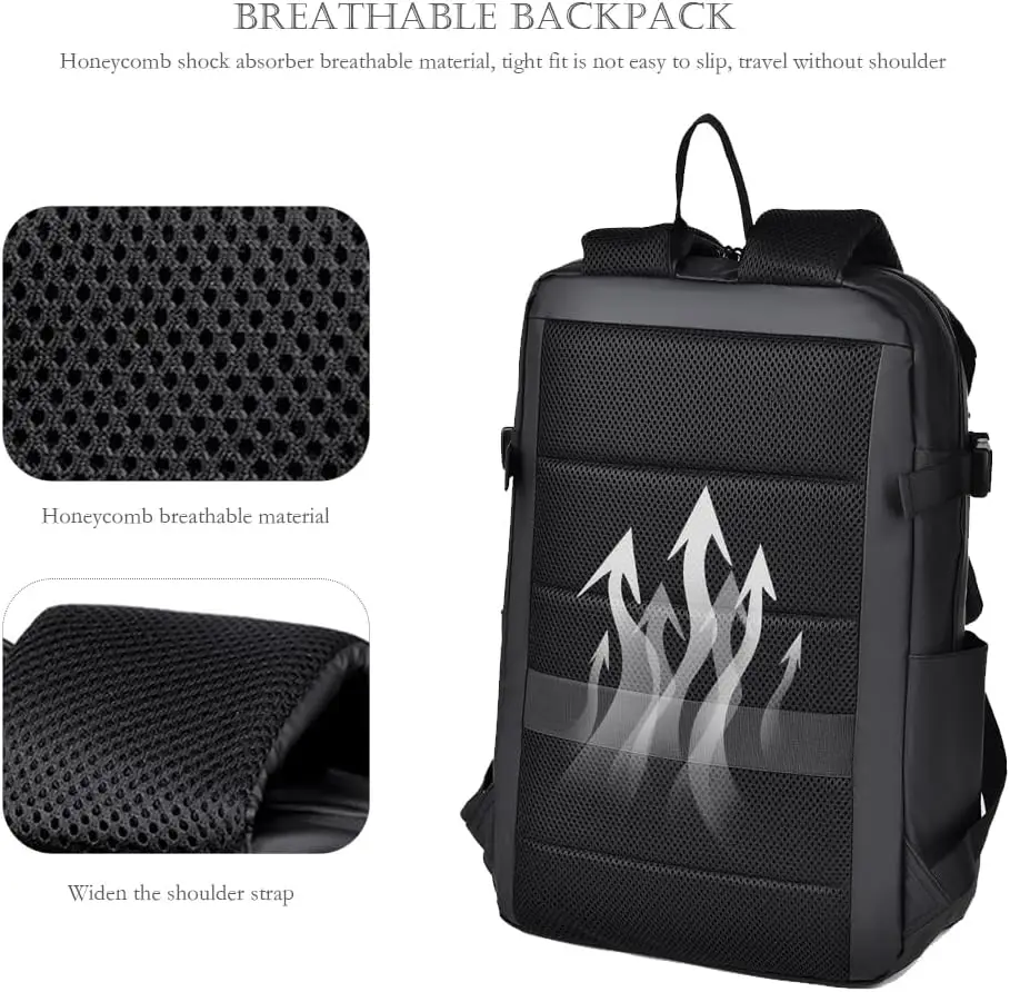 Fashion Man Backpack Lightweight Waterproof Large Capacity for Business Travel & Gym Bag with Ball Compartment Laptop Backpack