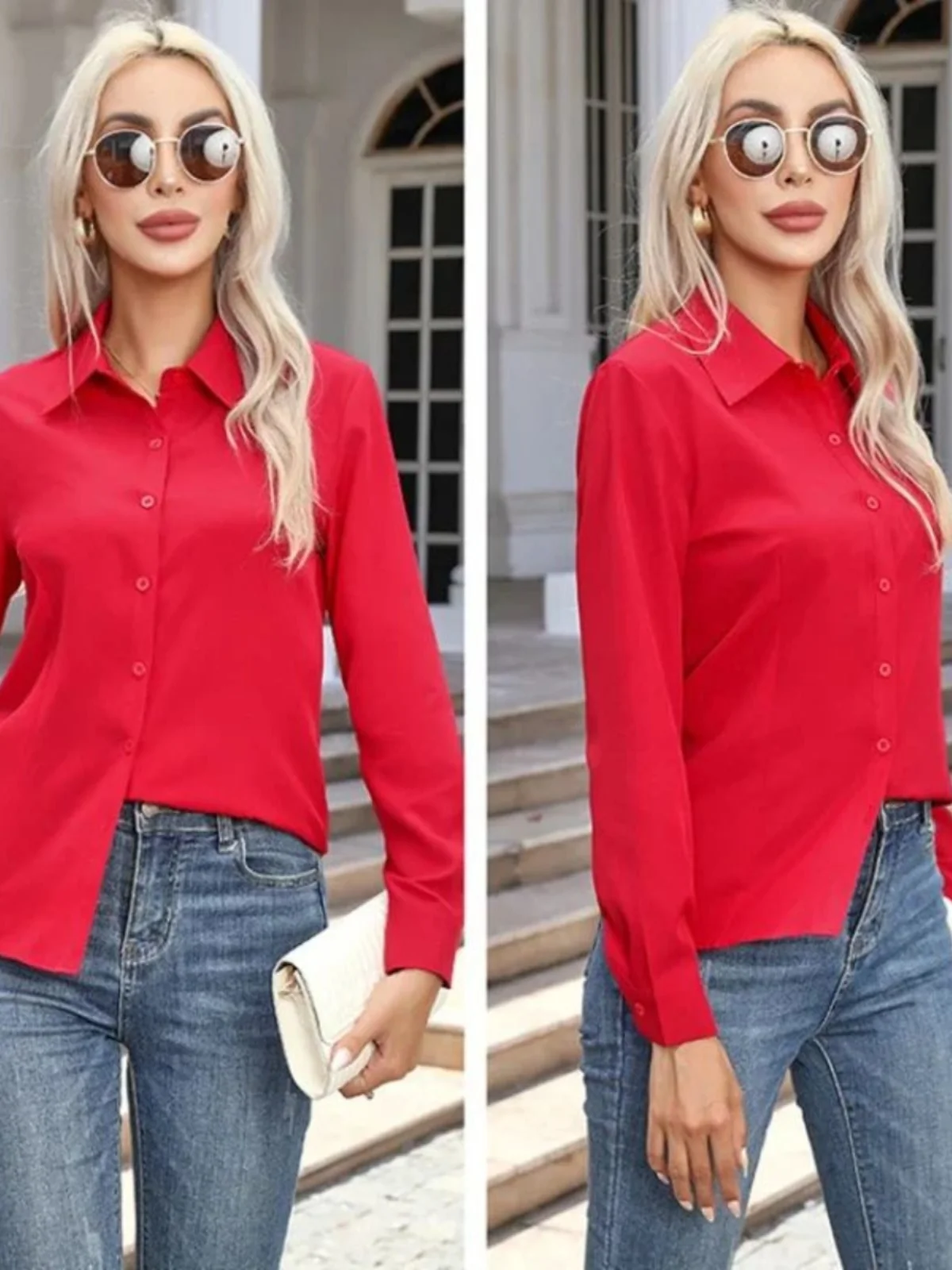 

Повседневная длинная све на пуговицах для женщин, полиэфирная ткань для поездок на работу, облегающий крой, однотонный, стандартной длины, весна 2025 г.