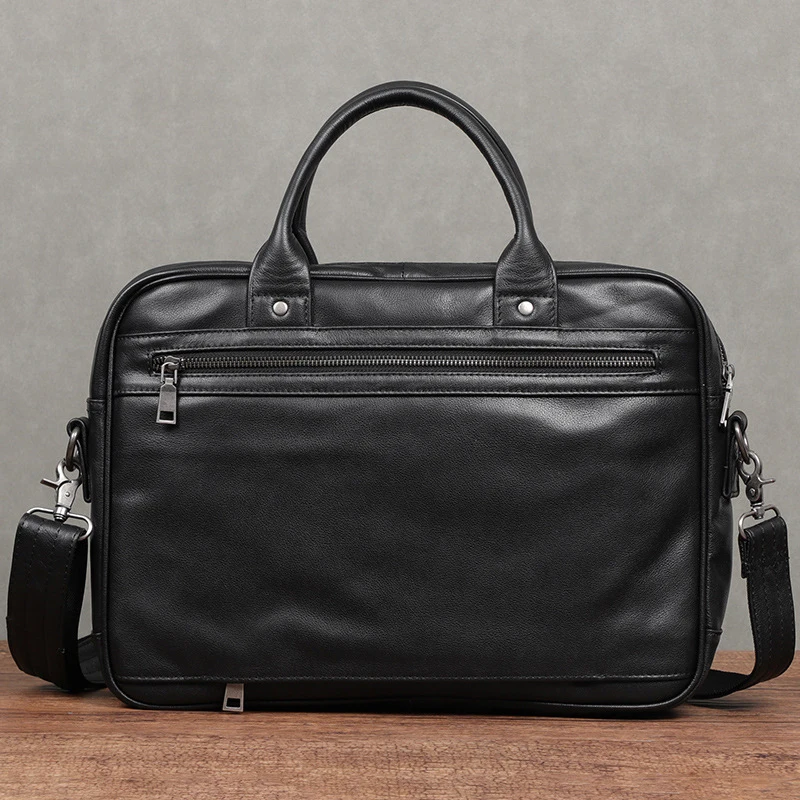 Valigetta in pelle di vacchetta di qualità Borsa da viaggio morbida in pelle di mucca Ture Borsa da uomo d'affari Nuova borsa a tracolla in vera pelle di mucca