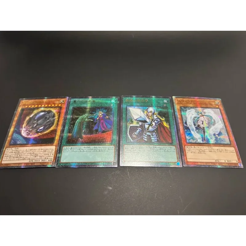 4pcs/set YuGiOh Called by the Grave Crossout Designator self made Refraction flash card Anime Classics Game Collection Cards Toy