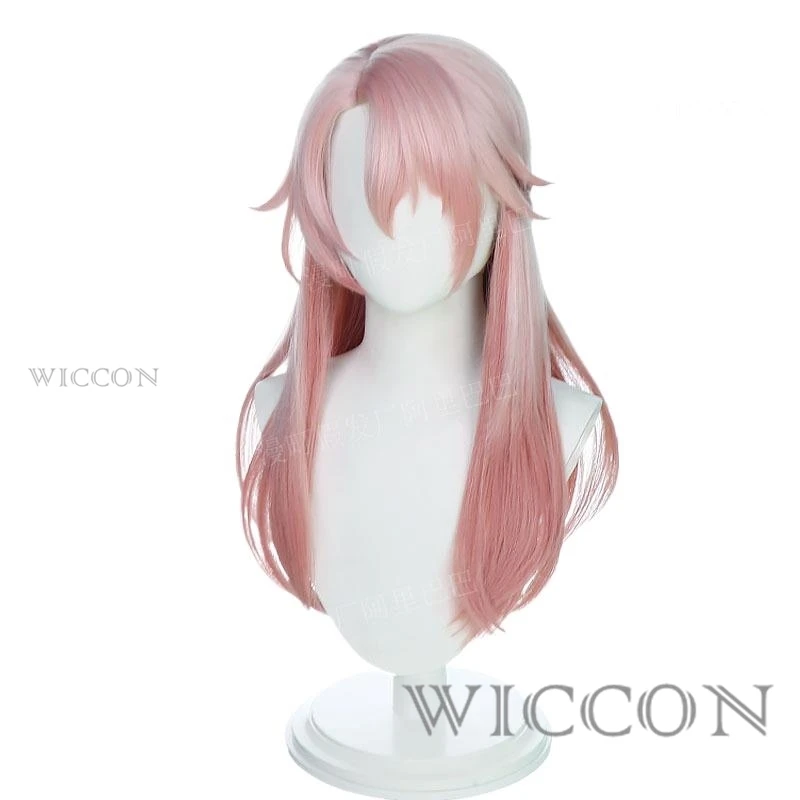 Jiaoqiu Peluca de juego Honkai: Star Rail Cosplay para hombres, cabello largo rosa de 60cm, peluca resistente al calor, gorra de peluca gratis