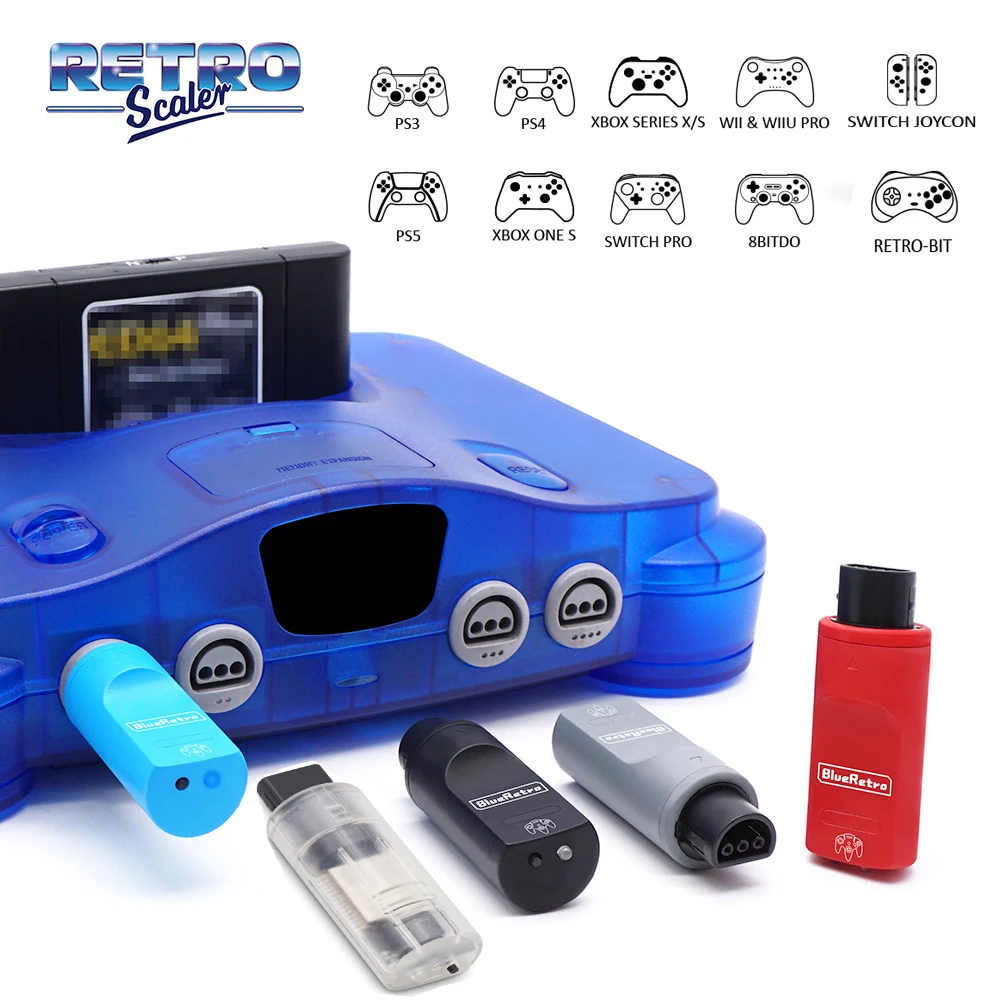 

Адаптер беспроводных игровых контроллеров RetroScaler BlueRetro для консоли Nintendo 64 к PS3 PS4 PS5 8bitdo Ultimate Game Contorllers