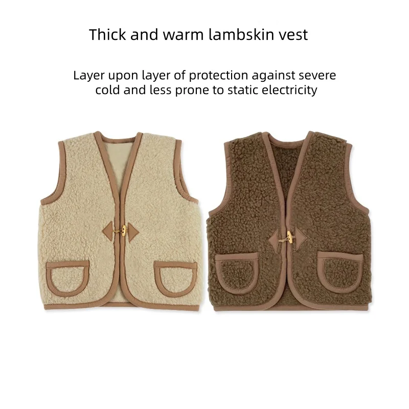 سترة شتوية للأطفال من AL لطيفة للغاية 80% مصنوعة من الصوف للأطفال الصغار سترة صوف دافئة للأولاد والبنات مع زر