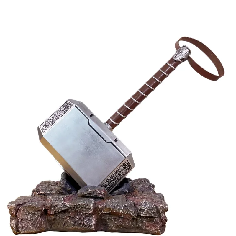 

44cm 1:1 Superhero Thor hammer mjolnir show base model adult costume party cosplay toy collection gift room home decoration