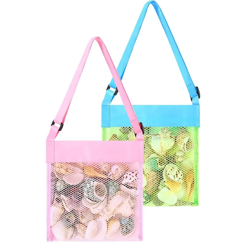 Large Mesh Beach Bag Children Sand Away Storage Bag for Swimming Beach Toys, Shells, Clothes & Towels Kids Bath Toys Storage Bag