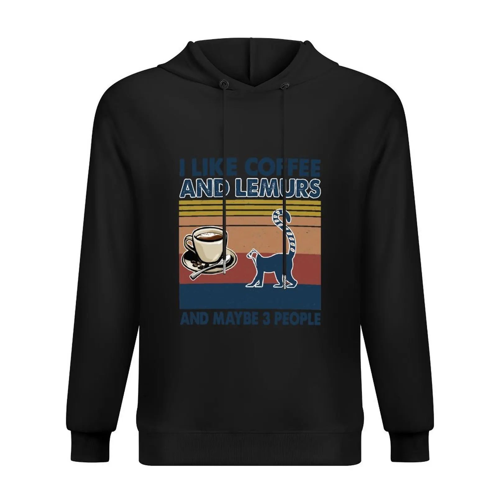 

I like coffee and Lemurs and maybe 3 people Hoodie men's winter sweater fashion men autumn new products anime clothes man hoodie